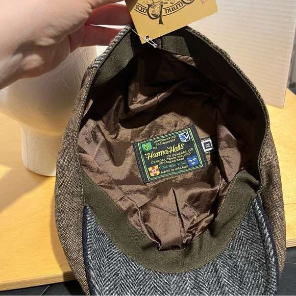 Hanna Hats NWT Donegal Ireland Wool Patchwork Newsboy Size XL - Picture 6 of 10